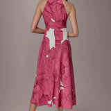 Robe Midi à Bretelles Fleurie