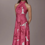 Robe Midi à Bretelles Fleurie