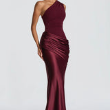 Robe Maxi Sidonie Une Épaule Drapée