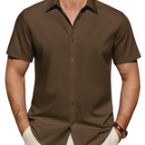 Chemise Homme Anti-Taches Stretch Manches Courtes Regular Fit