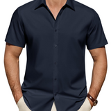 Chemise Homme Anti-Taches Stretch Manches Courtes Regular Fit
