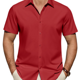 Chemise Homme Anti-Taches Stretch Manches Courtes Regular Fit