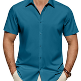 Chemise Homme Anti-Taches Stretch Manches Courtes Regular Fit