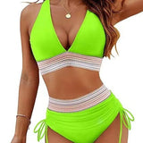 Maillot de Bain Gainant Col V Femme