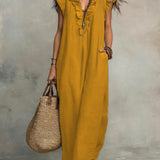 Robe Maxi à Volants Femme