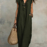 Robe Maxi à Volants Femme