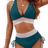 Maillot de Bain Gainant Col V Femme