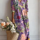 Robe Midi Fleurie Femme