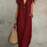 Robe Maxi à Volants Femme