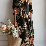 Robe Midi Fleurie Femme
