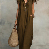Robe Maxi à Volants Femme
