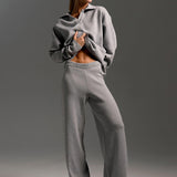 Ensemble Pull Polo Pantalon Large Femme