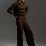 Ensemble Pull Polo Pantalon Large Femme