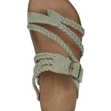 Sandales Entredoigt Tressées Semelle Moulée Boucle Réglable