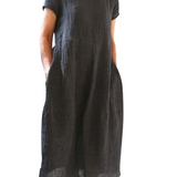 Robe Maxi Coupe Ample Manches Courtes
