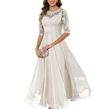 Robe Soirée Maxi A-Line Manches 3/4