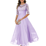 Robe Soirée Maxi A-Line Manches 3/4