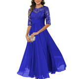 Robe Soirée Maxi A-Line Manches 3/4