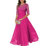 Robe Soirée Maxi A-Line Manches 3/4