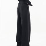 Pantalon Taille Haute Asymétrique Jambes Superposées