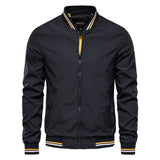 Veste Bombardier Col Baseball Rayé