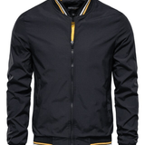 Veste Bombardier Col Baseball Rayé