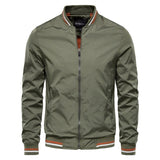 Veste Bombardier Col Baseball Rayé