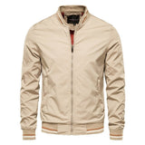 Veste Bombardier Col Baseball Rayé