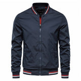 Veste Bombardier Col Baseball Rayé