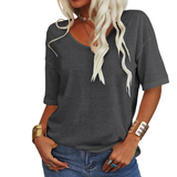 T-shirt Ample Col U Femme