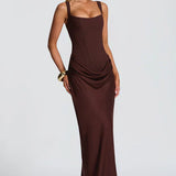 Robe Maxi Cybèle Corset Fourreau Traîne