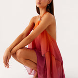 Robe Mini Juliana Halter Dos Nu Bijou Floral