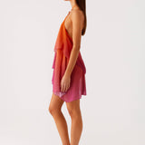 Robe Mini Juliana Halter Dos Nu Bijou Floral