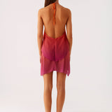 Robe Mini Juliana Halter Dos Nu Bijou Floral