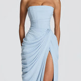Robe Maxi Jacquard Devoré Bretelles Spaghetti