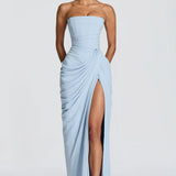Robe Maxi Jacquard Devoré Bretelles Spaghetti