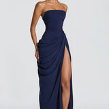 Robe Maxi Jacquard Devoré Bretelles Spaghetti