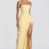 Robe Maxi Jacquard Devoré Bretelles Spaghetti