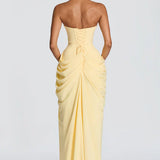 Robe Maxi Jacquard Devoré Bretelles Spaghetti