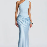 Robe Maxi Sidonie Une Épaule Drapée