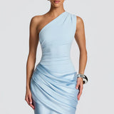 Robe Maxi Sidonie Une Épaule Drapée