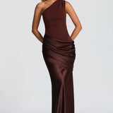 Robe Maxi Sidonie Une Épaule Drapée