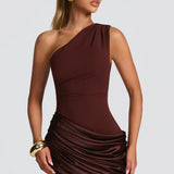 Robe Maxi Sidonie Une Épaule Drapée