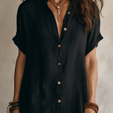 Robe Chemise Midi Boutons Contrastants Fente
