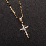 Collier Croix Chaîne Ajustable