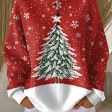Pull Femme Tricot Waffle Doublé Brossé
