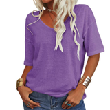 T-shirt Ample Col U Femme