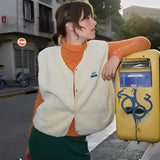 Gilet Sans Manches Boutonné Femme