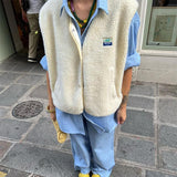 Gilet Sans Manches Boutonné Femme