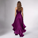 Robe à volants en wrap halter